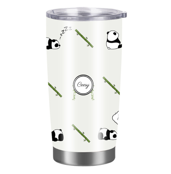 Lazy panda tumbler front